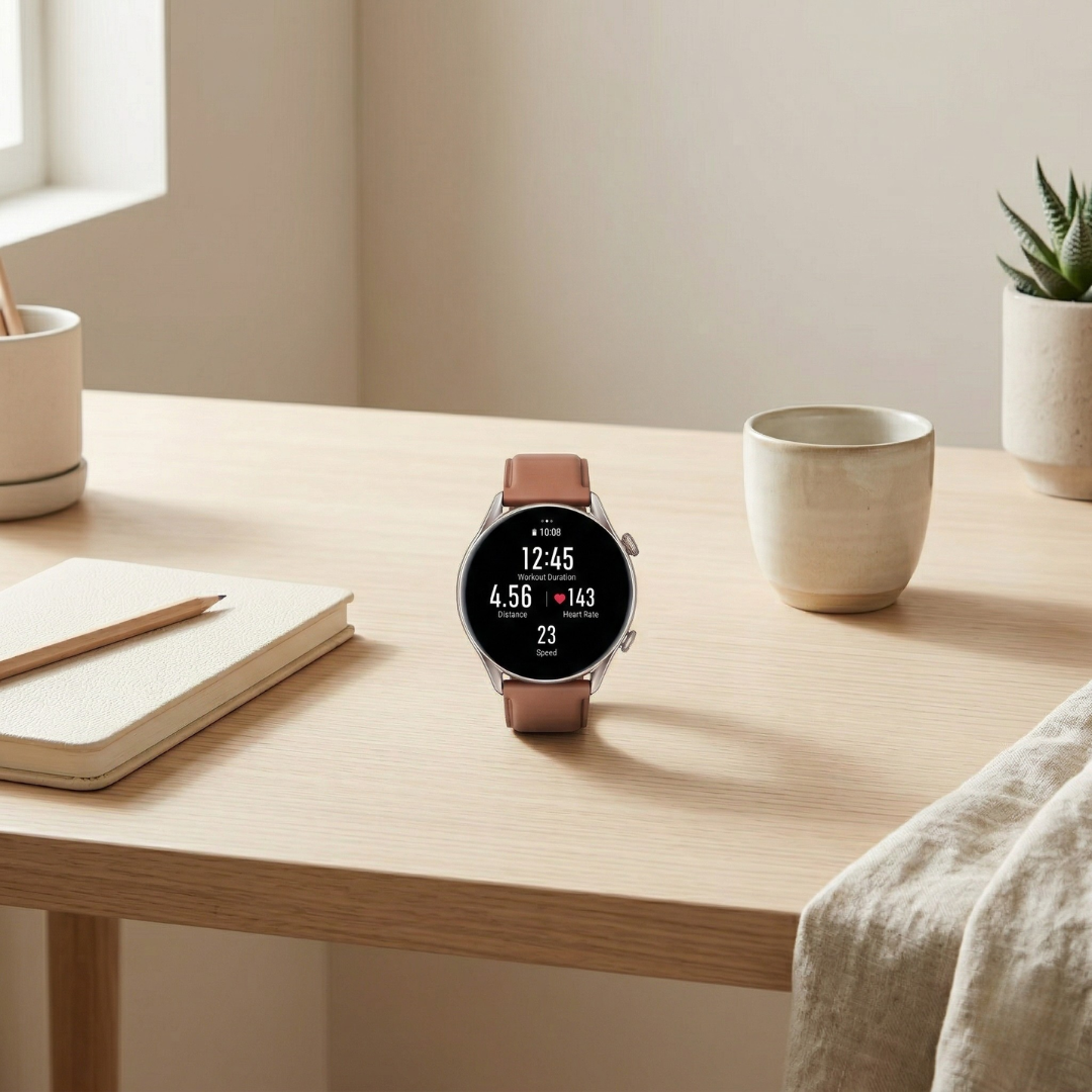AMOLED Fitness Smartwatch With Activity Tracking And Bluetooth