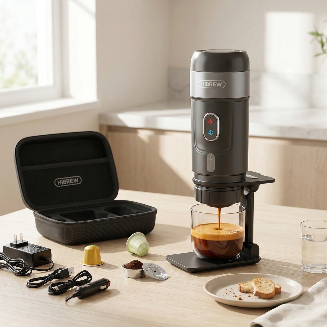 Macchina da caffè espresso compatta 12V per viaggi e uso portatile