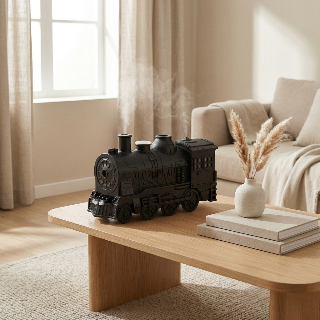 Train Shaped Humidifier With Dual Mist Outlets For Any Room
