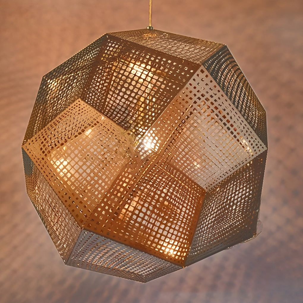 AstraLume | geometrisk rund pendellampe i elektrolytisk metall