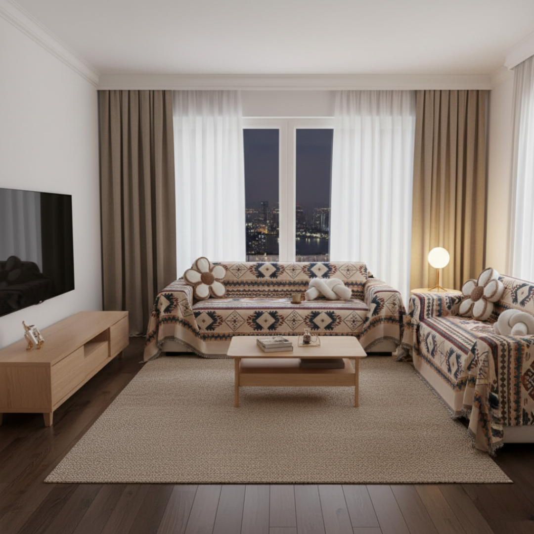 Premium Chenille-Stoff Sofaüberzug für den täglichen Gebrauch