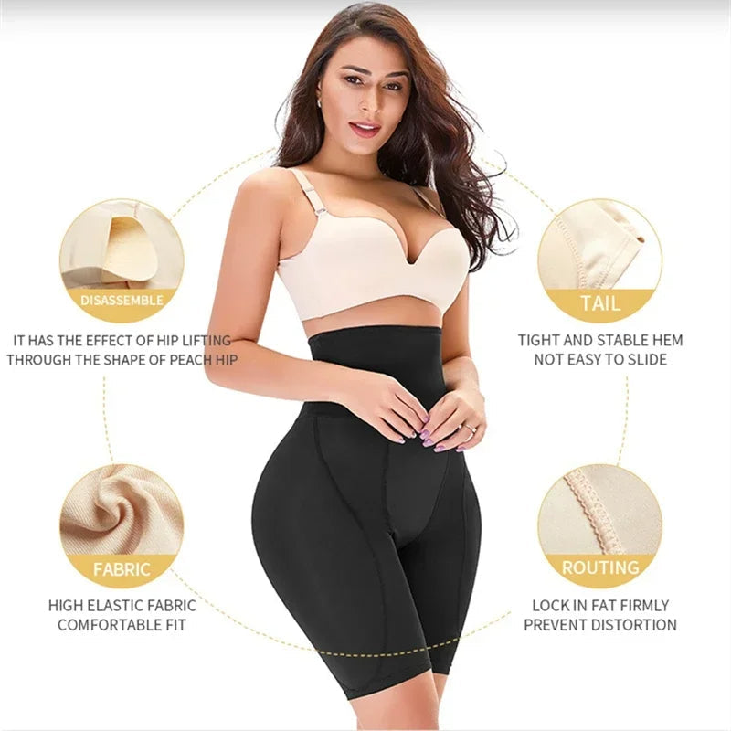 NovaCurve Hüftformer mit hoher Taille, gepolstert, Hüftverstärker, Po-Lifter, Bauchweg-Slip