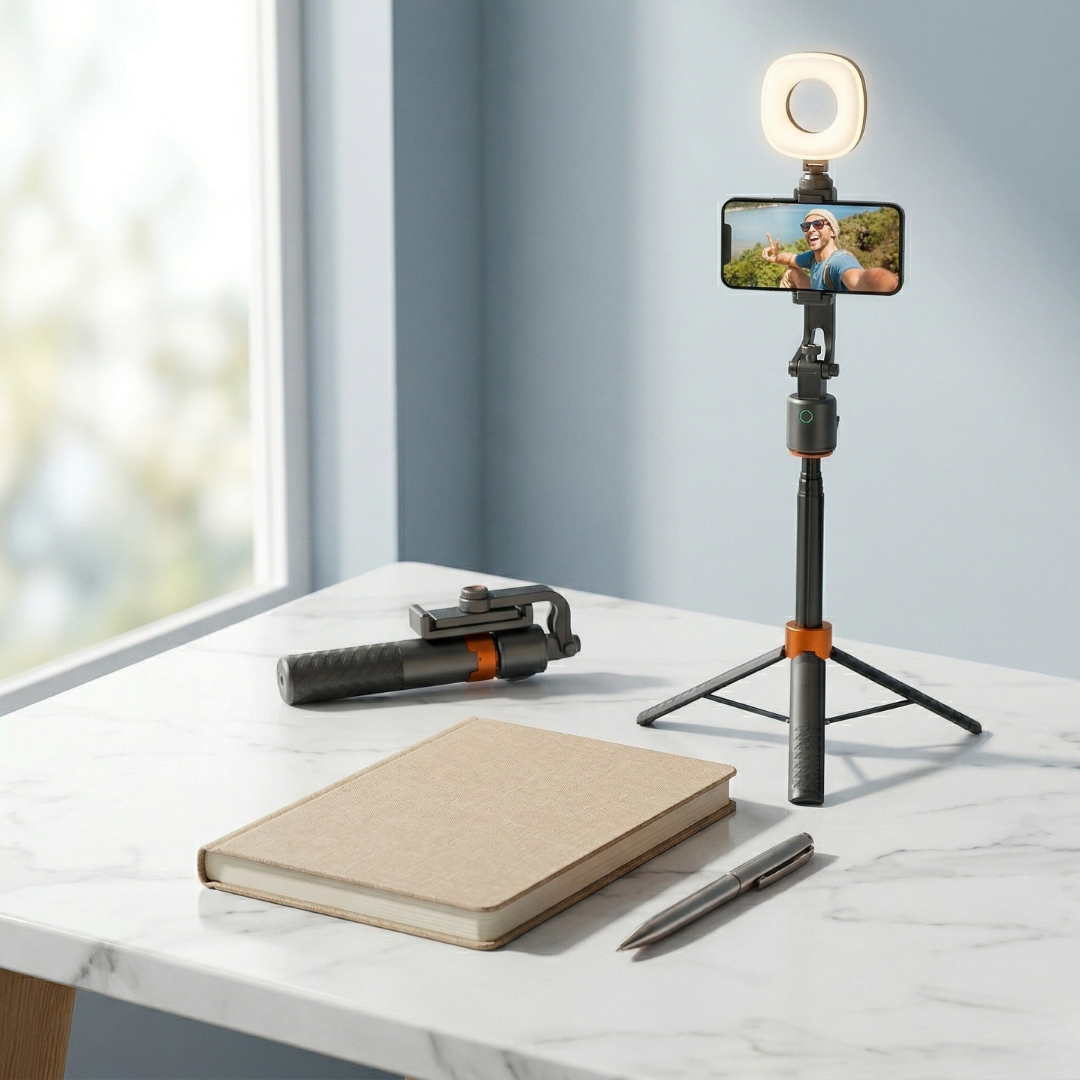 Smart tripod med ansigtssporing til nem vlogging