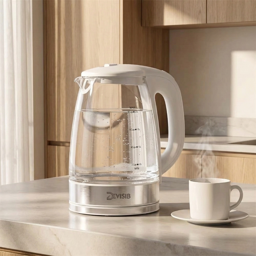 DEVISIB 2.0L Electric Glass Kettle With Temperature Control