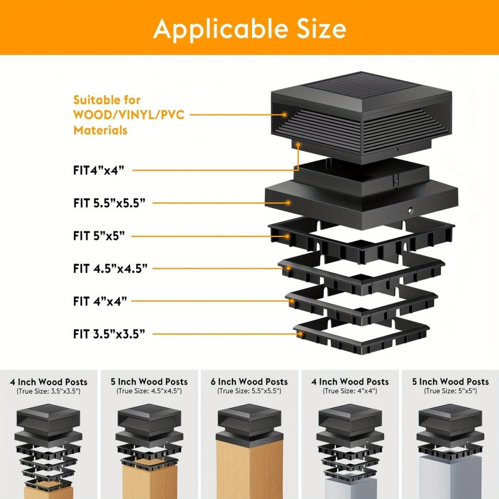 SHINEFLOW Solar Post Lights For Patios And Decks And Garden Paths