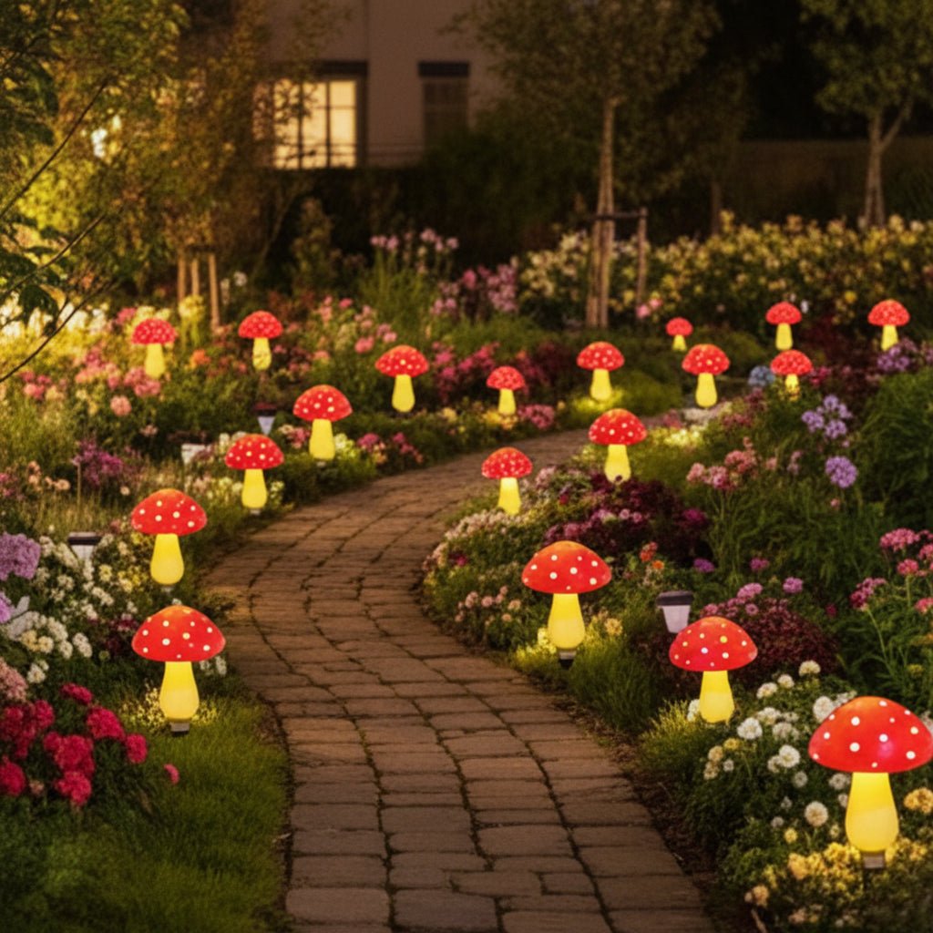 Luz Solar de Jardín en Forma de Hongo MUSHROOMNEST para Espacios Exteriores Encantados