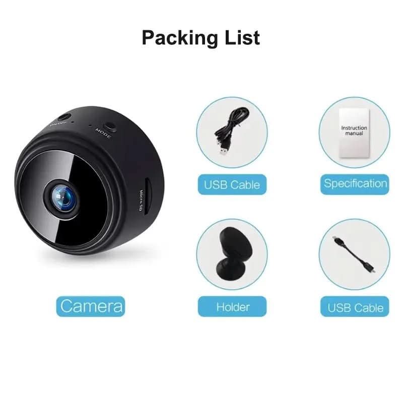 לומהקאם מצלמה מיני 1080P עם ראיית לילה ושליטה באפליקציה לאבטחת הבית