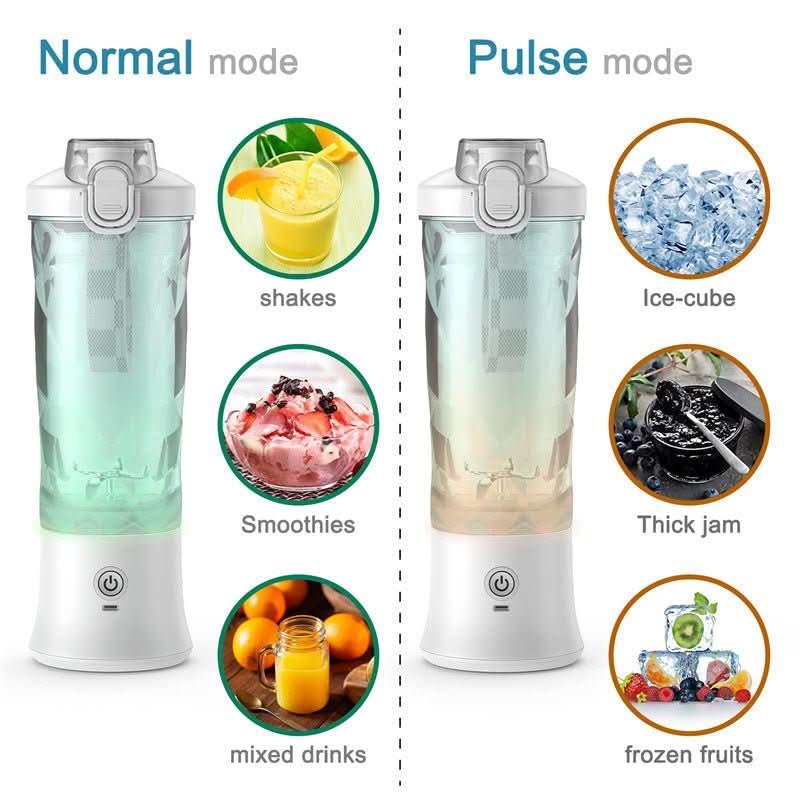 PulseMix Pro bærbar smoothieblender på farten med 4000 mAh batteri 600 ml