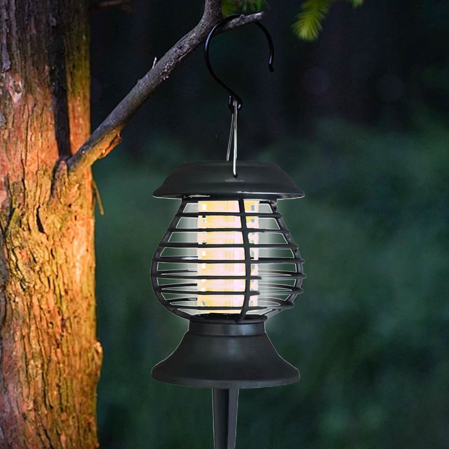 Lâmpada Solar Anti-Mosquitos LumaGuard Repelente de Insetos Infravermelho para Exterior e Jardim