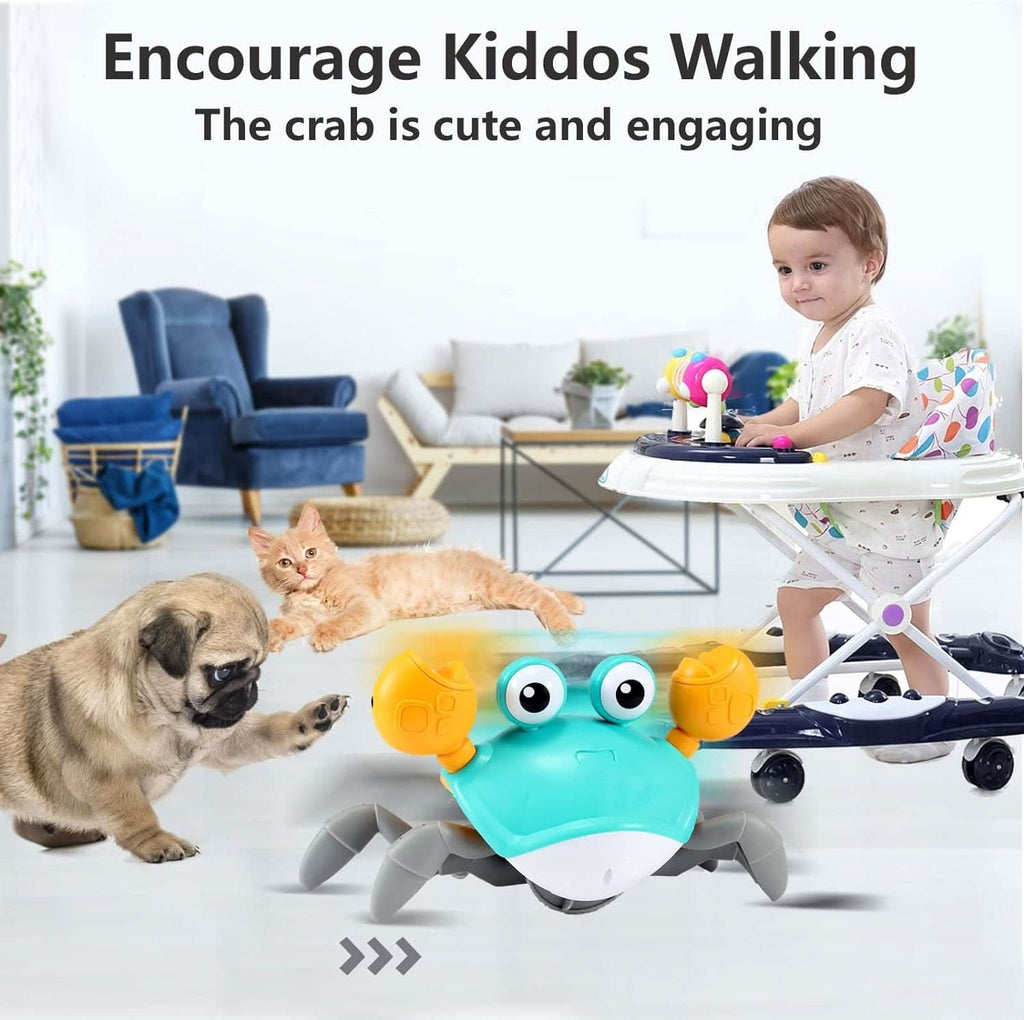 CrawlJoy Crab Crawling Toy With Music And Colorful Lights For Babies From 1 Year