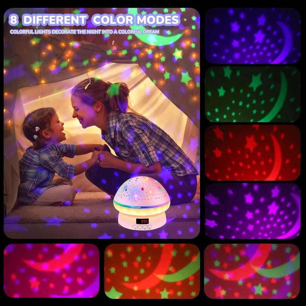 Projektor Gwiazd StellarGlow Magic dla Dzieci z 16 Kolorami i Timerem