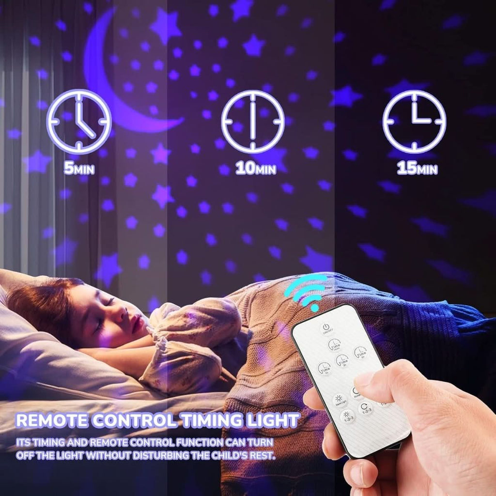 Projektor Gwiazd StellarGlow Magic dla Dzieci z 16 Kolorami i Timerem