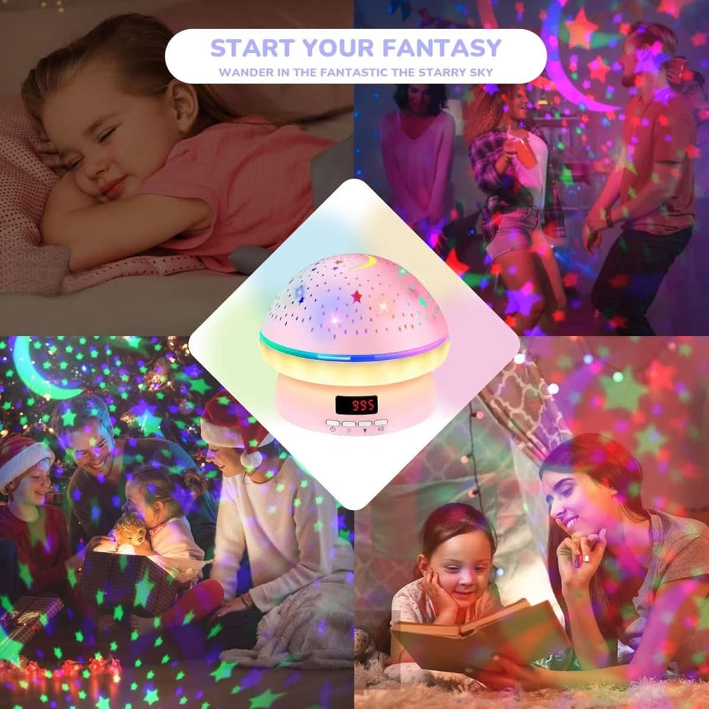 Projektor Gwiazd StellarGlow Magic dla Dzieci z 16 Kolorami i Timerem