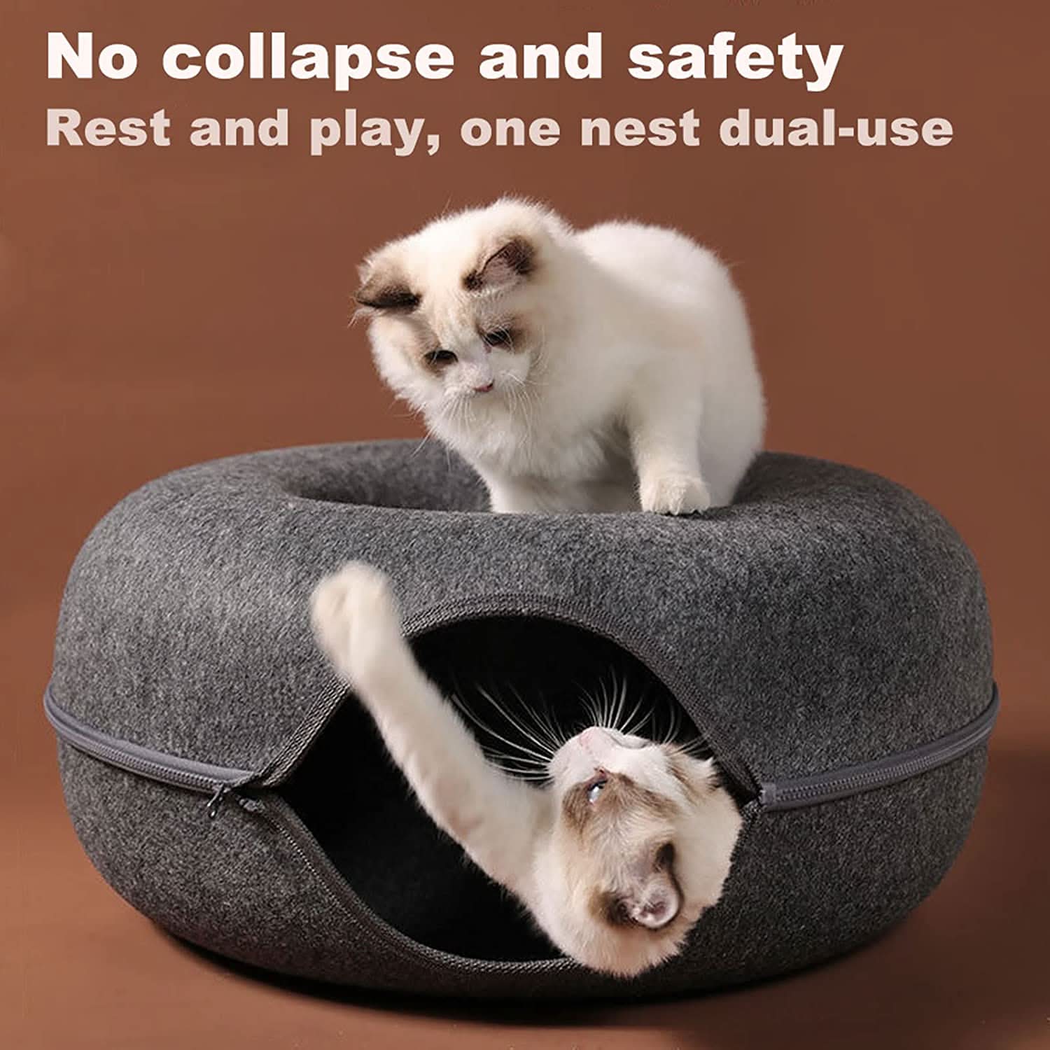 Tunnel Deluxe Whisker Haven per Gatti con Angolo Nanna Accogliente per Gatti da Interno
