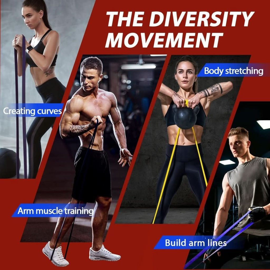 PeakFlex motstandsbåndsett for pull-ups og styrketrening til hjemmegym