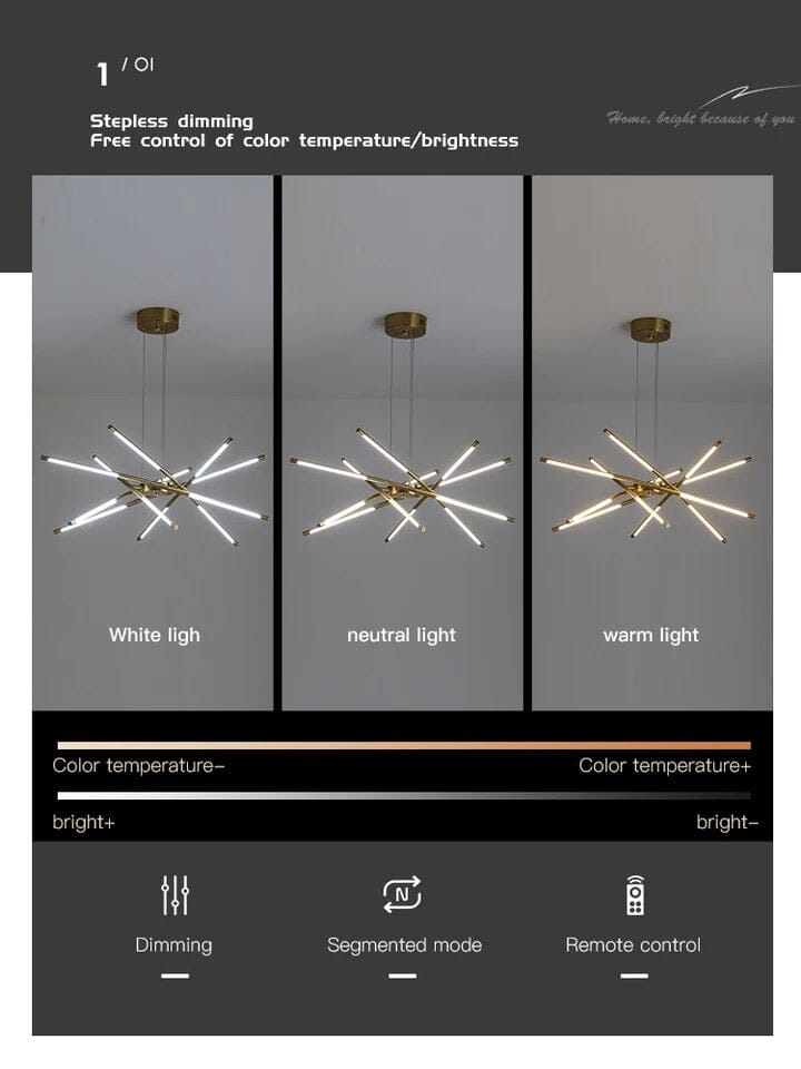 Lustre en fer angulaire Nexa Elite Éclairage