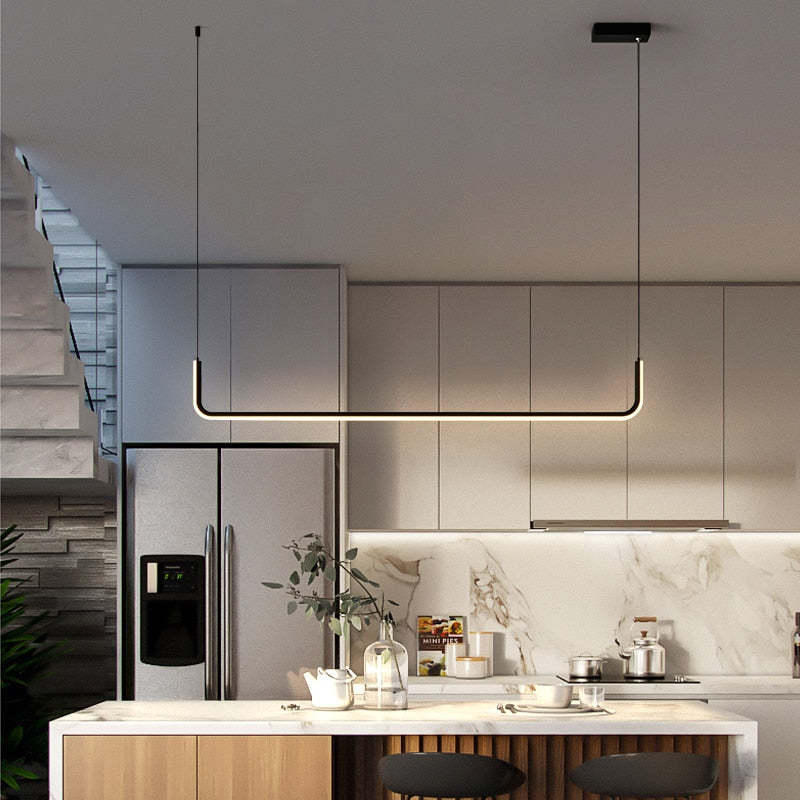 Elara Modern LED Pendant Light in Metal and Silicone