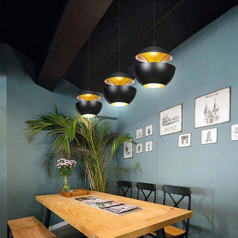 NexaLum Modern LED Pendant Light In Black And White