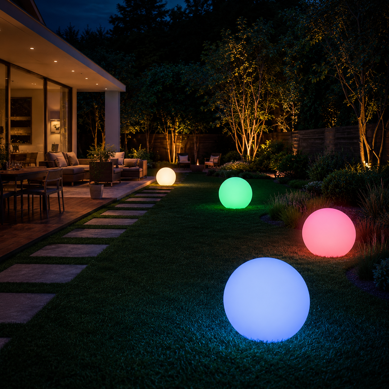 Cordless Garden Globe Lamp With Remote And 16 Colors Plus Warm White | compagnien