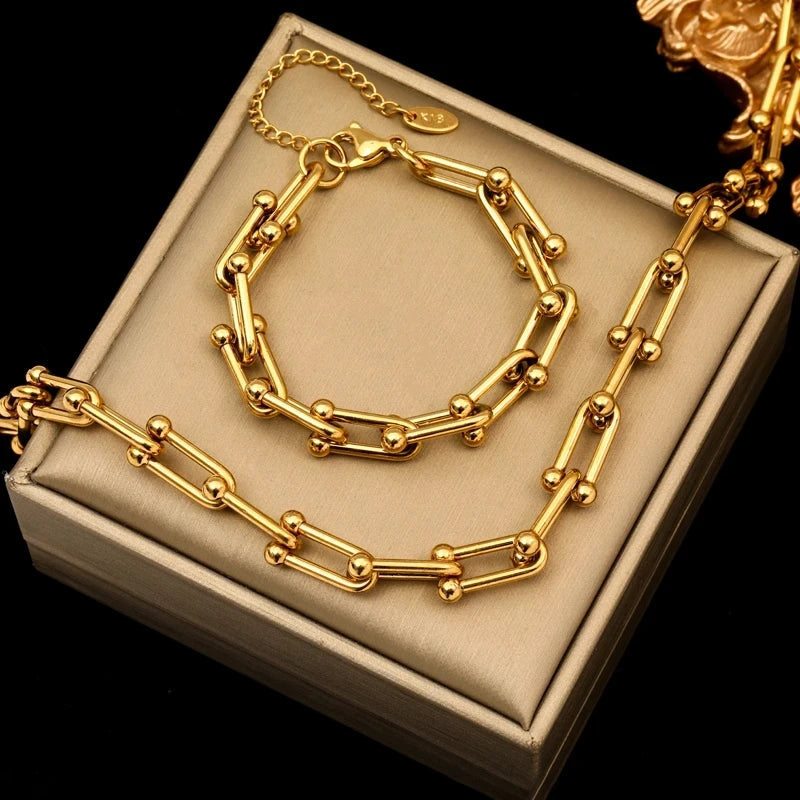 Aurielle Gold Link Set | Orntli