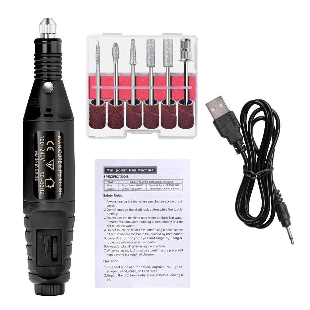NailMaster Elite 6'sı 1 Arada Elektrikli Tırnak Bakım Seti Ev ve Salon İçin