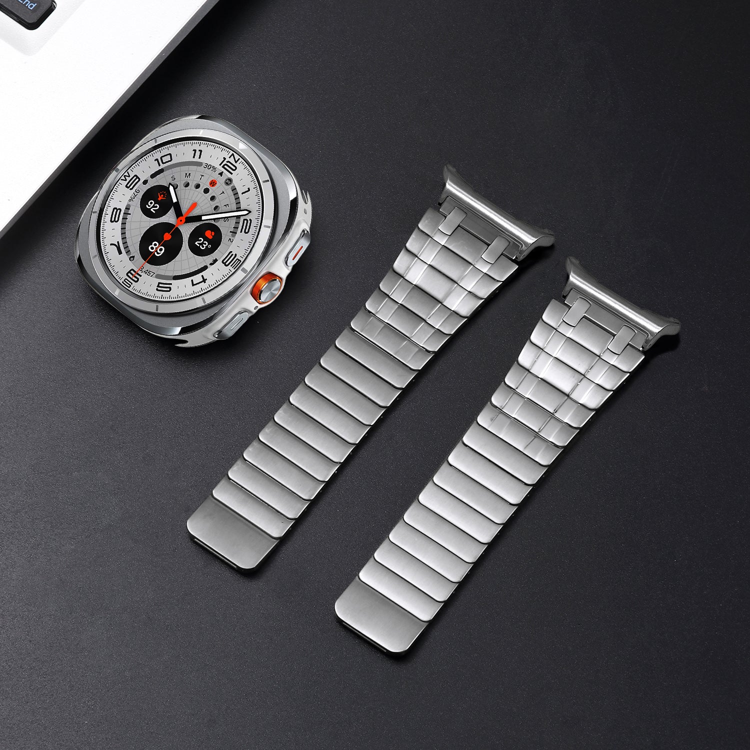 AP frostet rustfrit stål magnetisk rem til Samsung Watch 7 Ultra