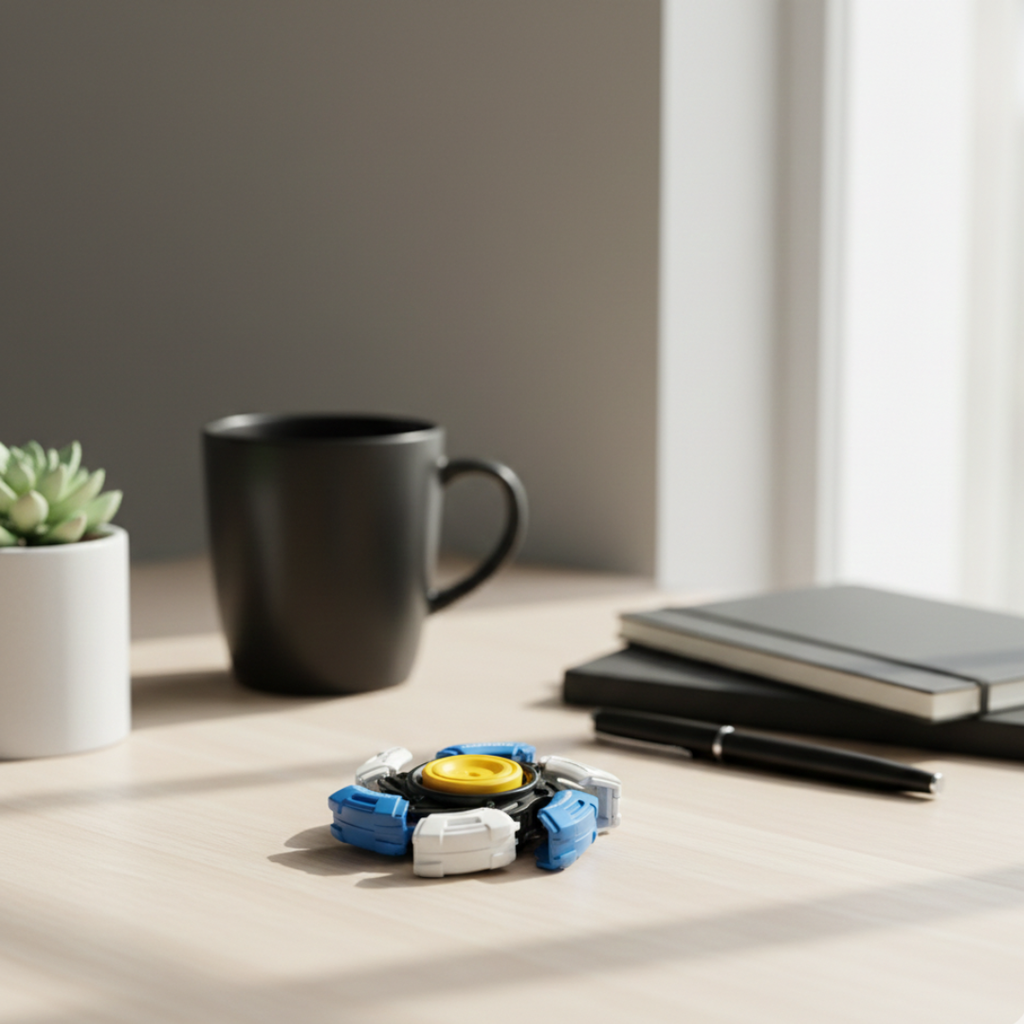 Spinner classico in metallo per il movimento nervoso Glow Metal Fidget Spinner
