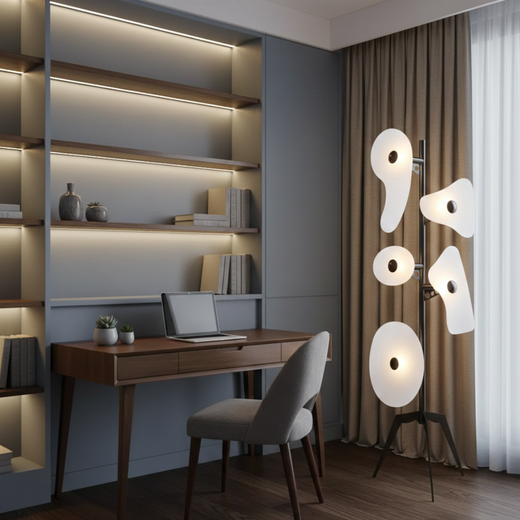 LED Floor Light With Color Changing Ambience For Modern Living Rooms