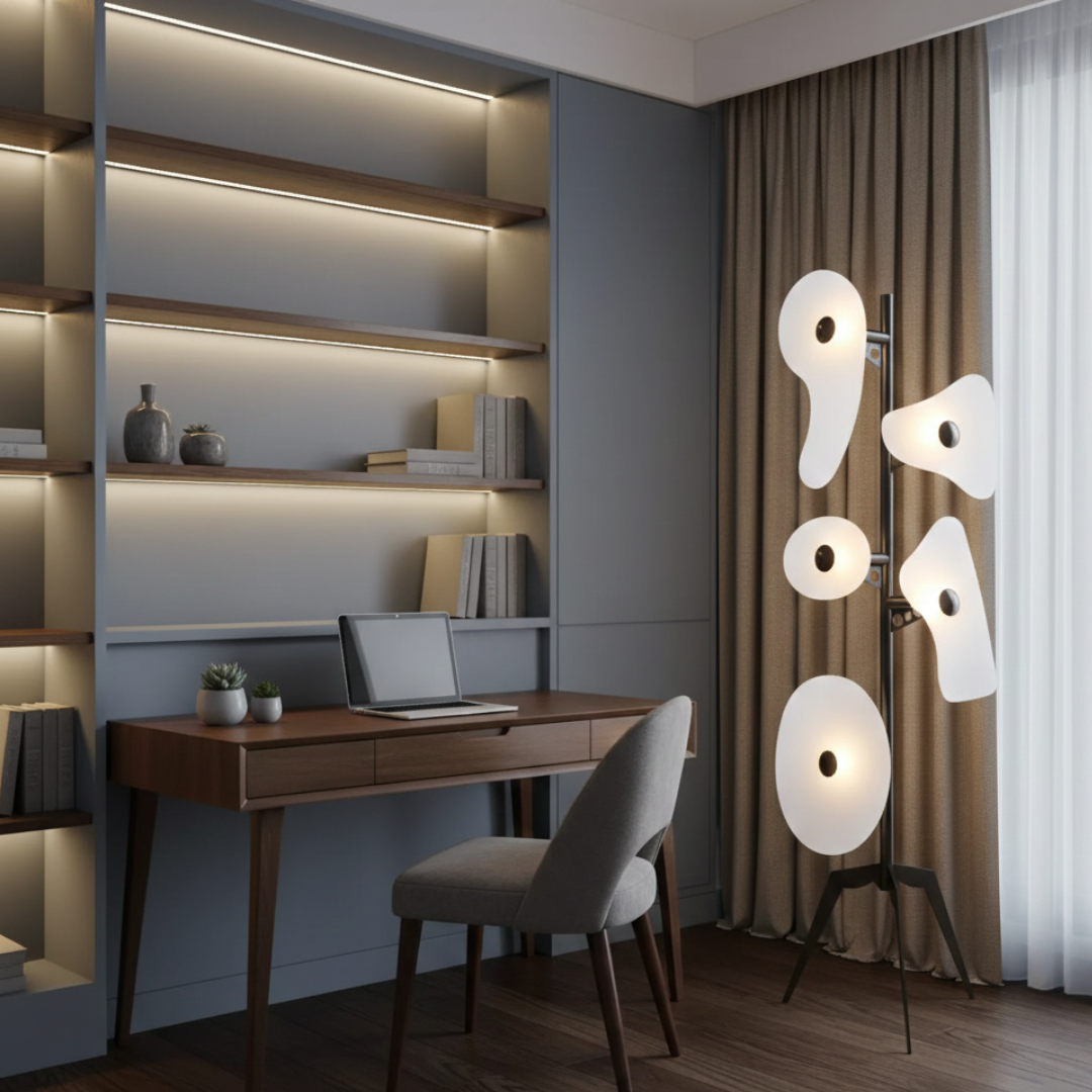 LED Floor Light With Color Changing Ambience For Modern Living Rooms