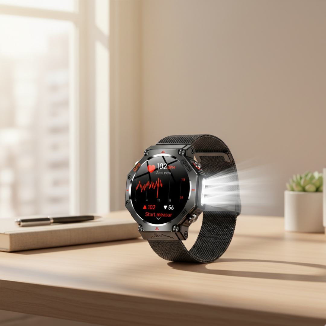 Outdoor Waterproof AMOLED GPS Smartwatch With Compass And Altimeter