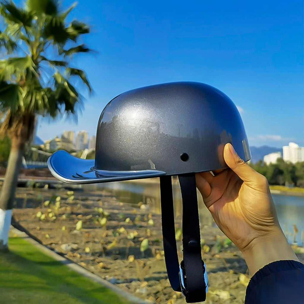 Kask motocyklowy w stylu czapki z daszkiem - zatwierdzony przez DOT