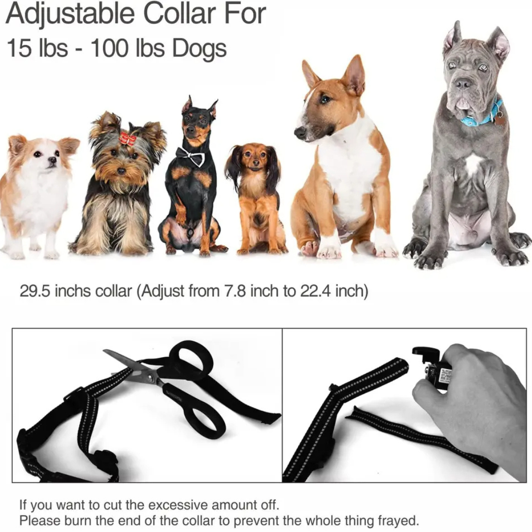Collier d'entraînement intelligent pour chien avec télécommande - Anti-aboiement automatique, 3 modes d'entraînement, étanche