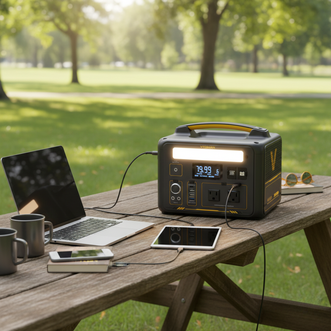 Compact Portable Solar Generator System For Backup Power
