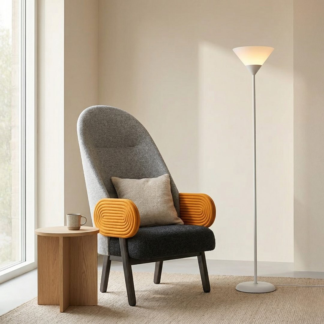 Lampadaire LED contemporain avec luminosité réglable