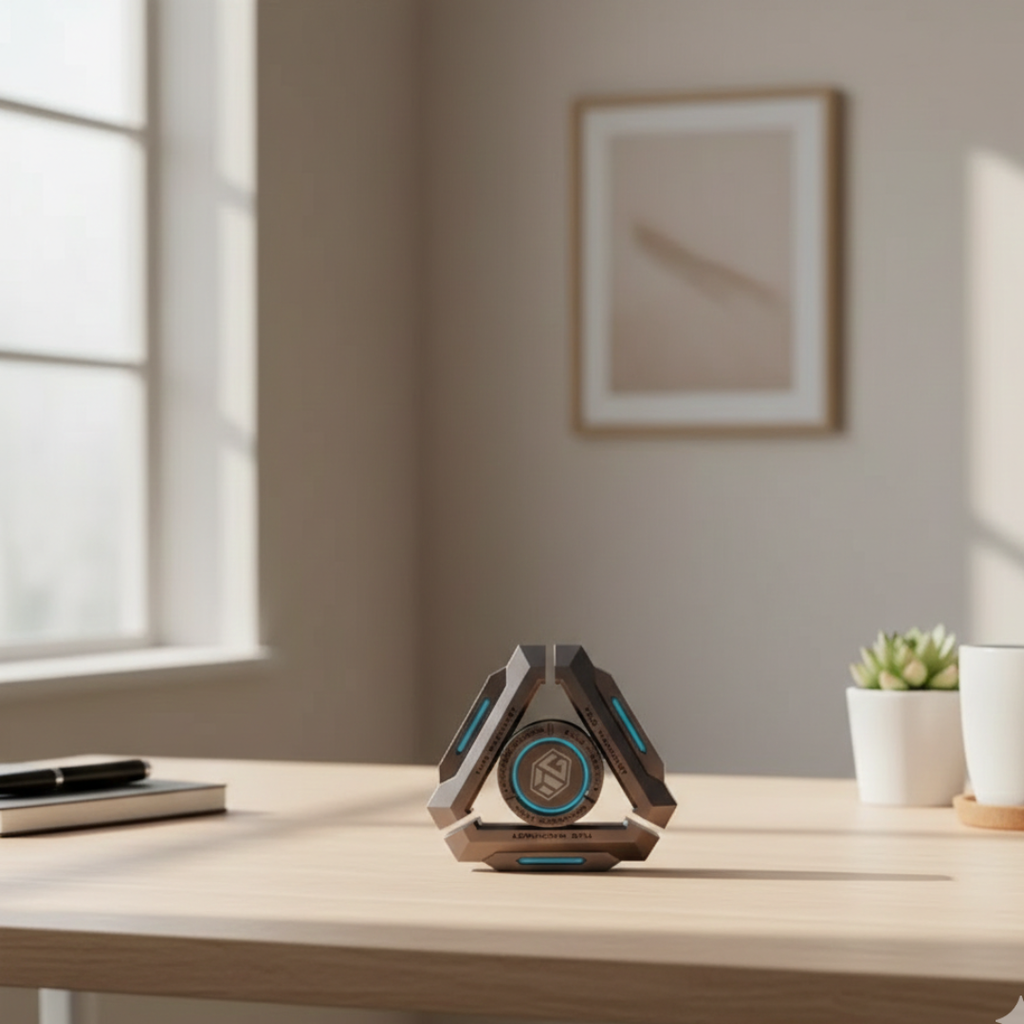 Stellar Nucleus Glowing Metal And Fidget Spinner Model