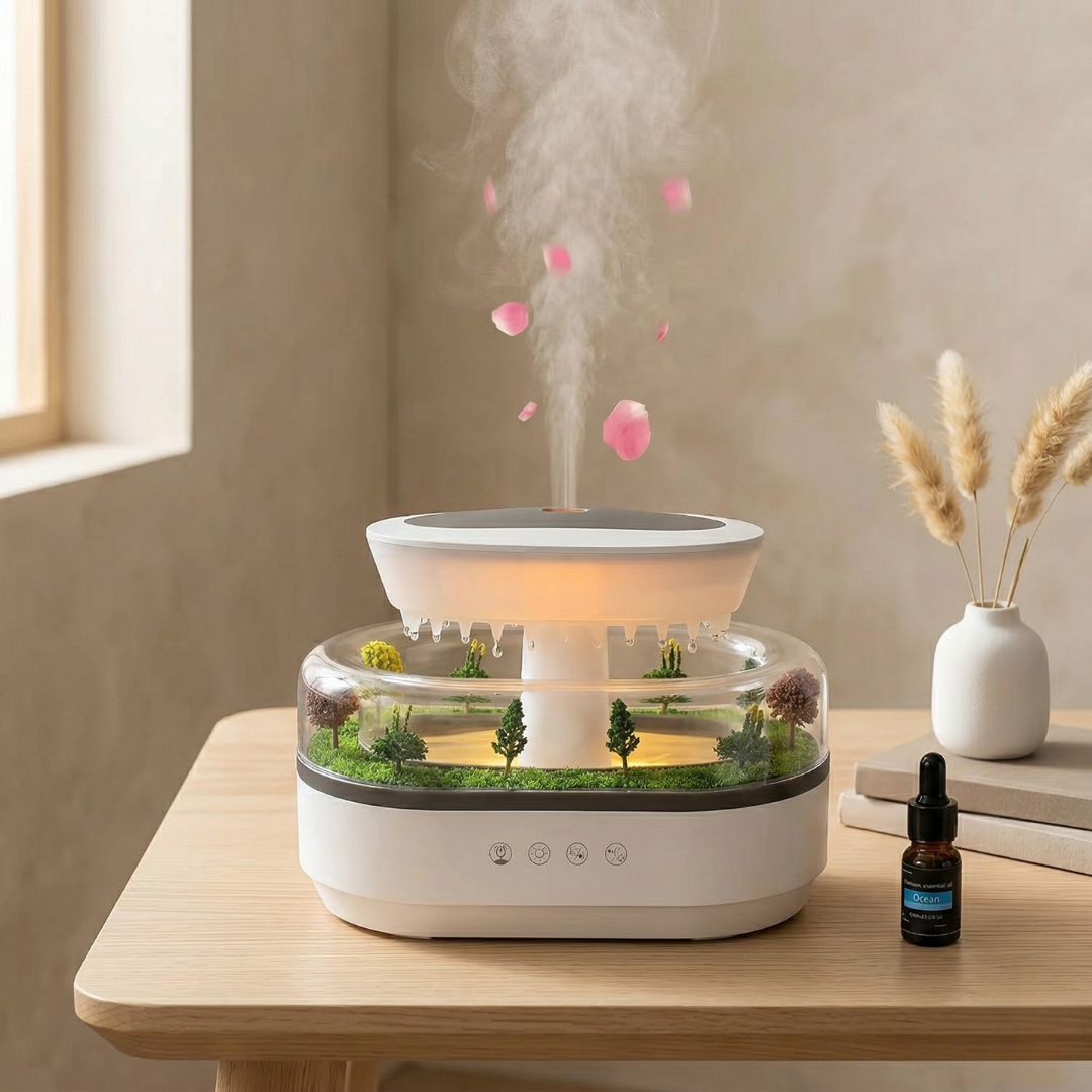 LED Aromatherapy Diffuser With Humidifier And Ambient Light