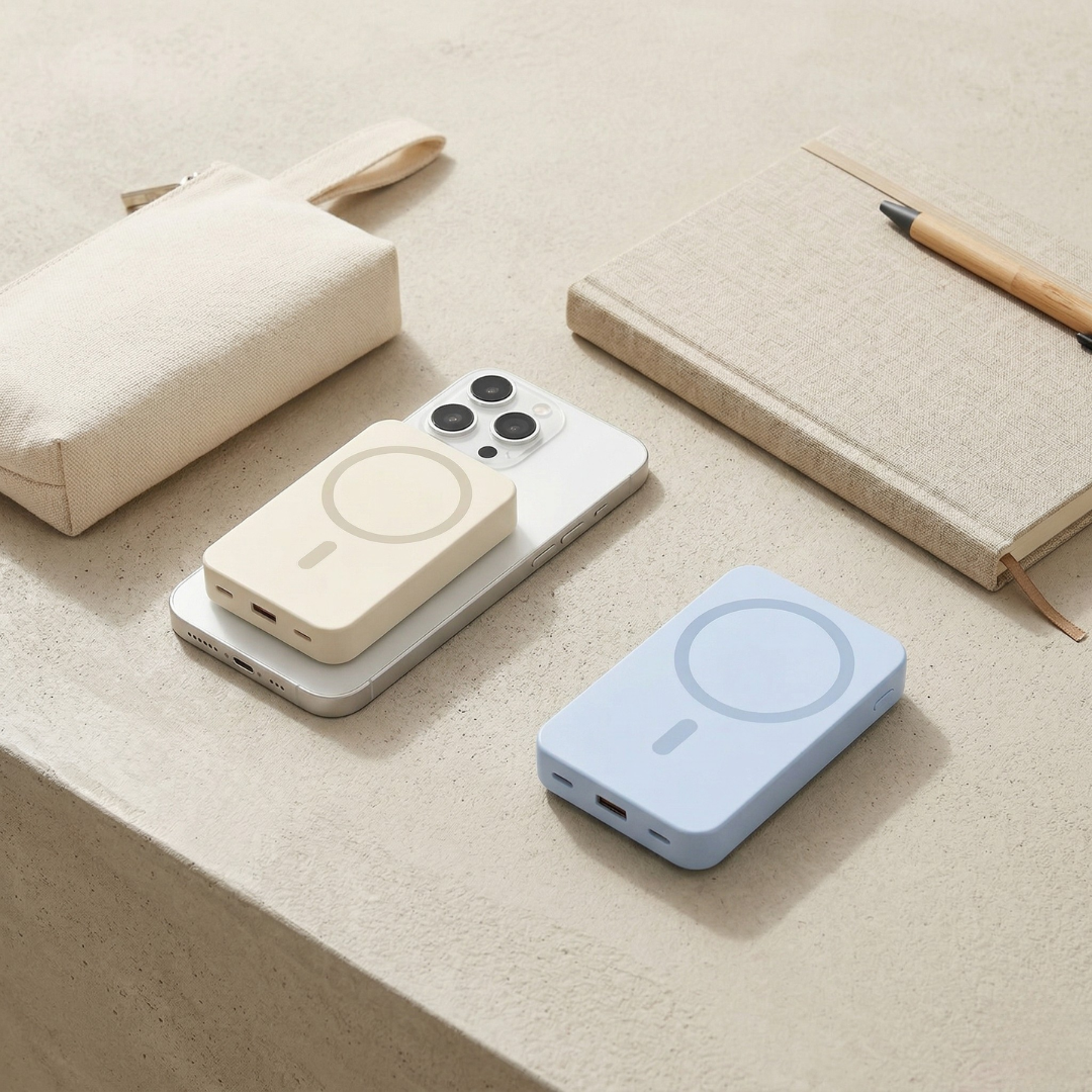 Power Bank With Magnetic Wireless Charging For On The Go
