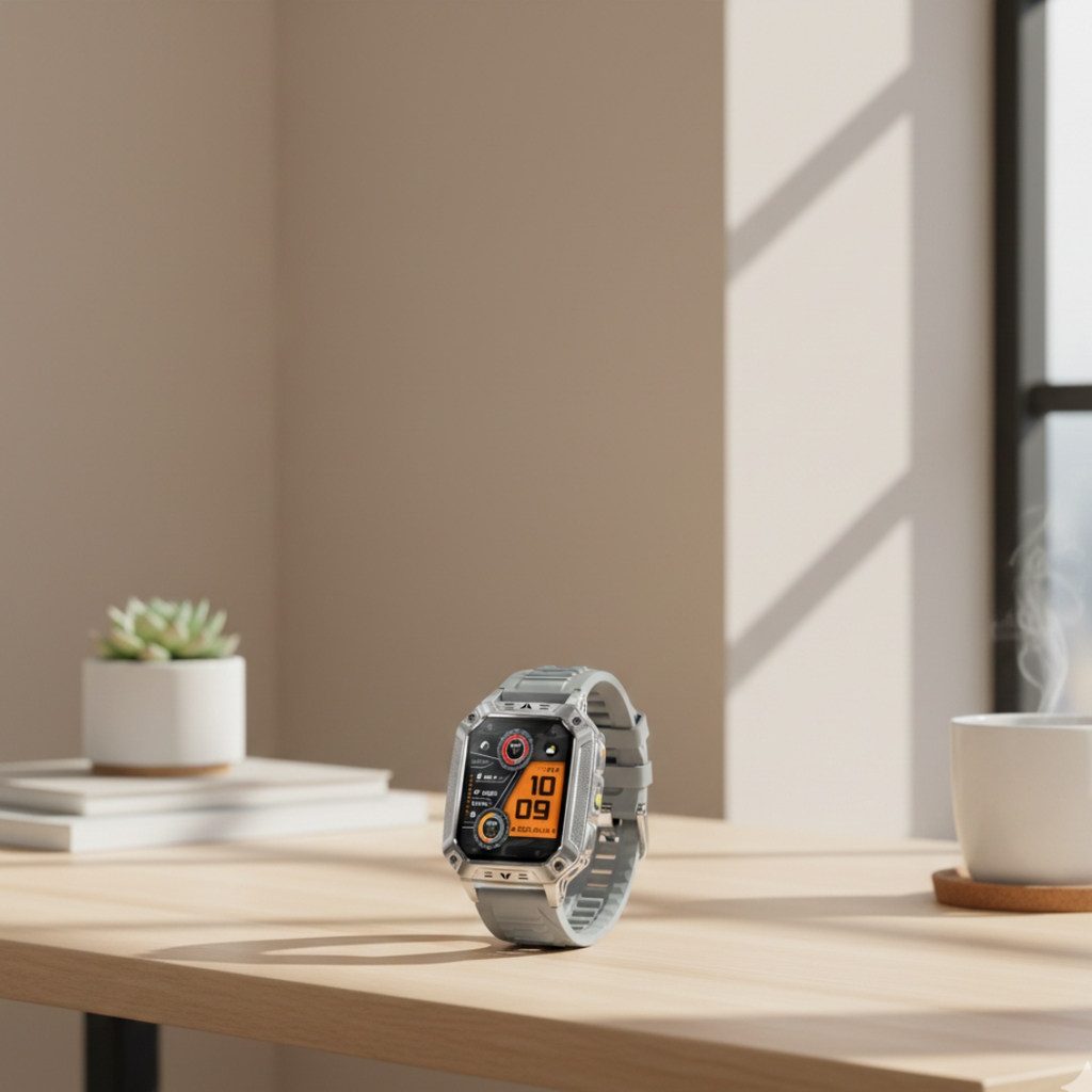 AMOLED-Display Outdoor Fitness Smartwatch Wasserdichter Fitness-Tracker