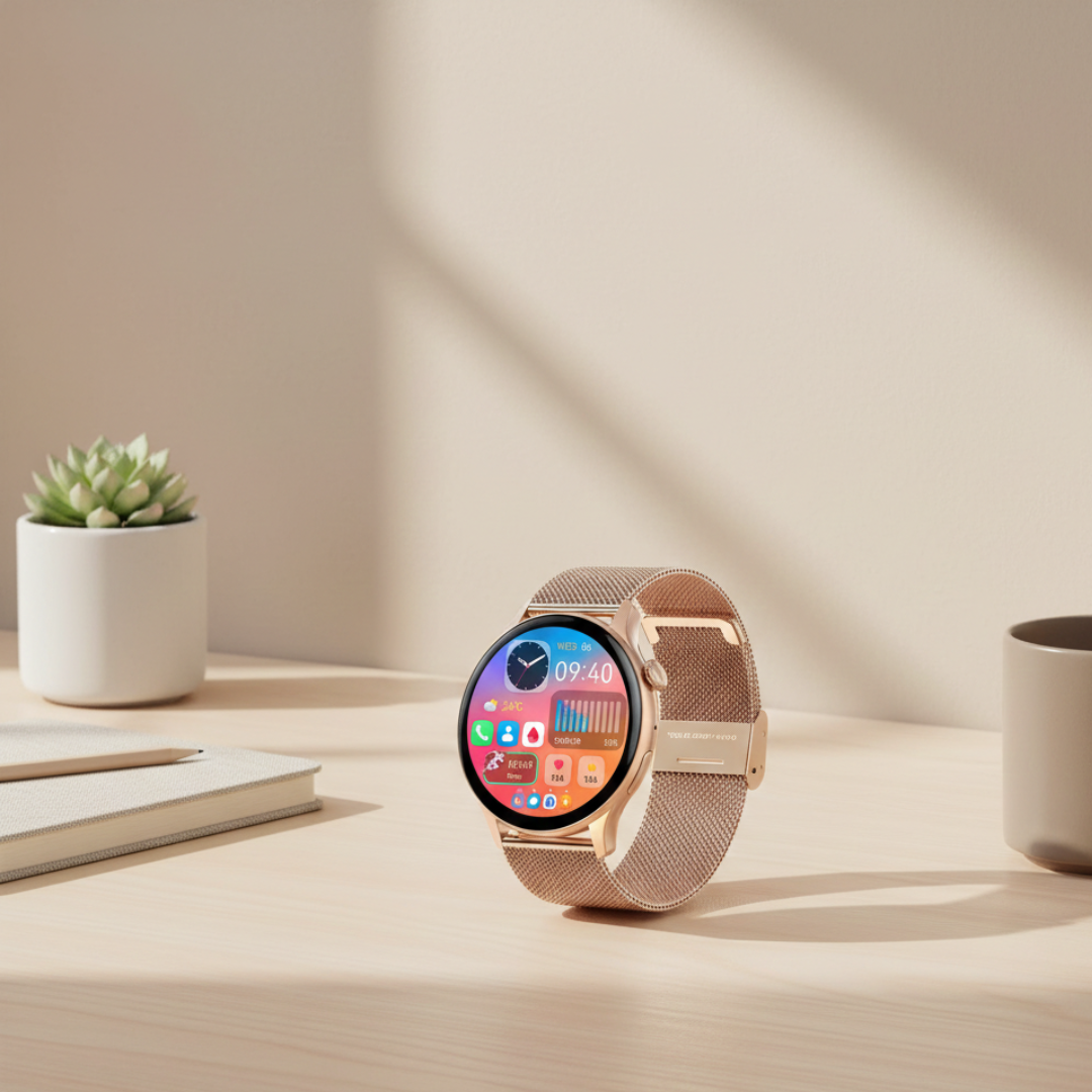 AMOLED Smartwatch For Women With Waterproof Build And Bluetooth Calling
