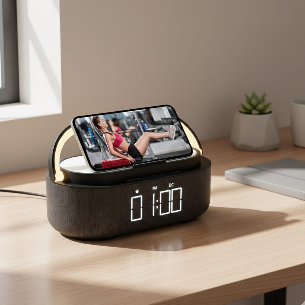 Tragbarer Bluetooth-Lautsprecher mit kabellosem Laden