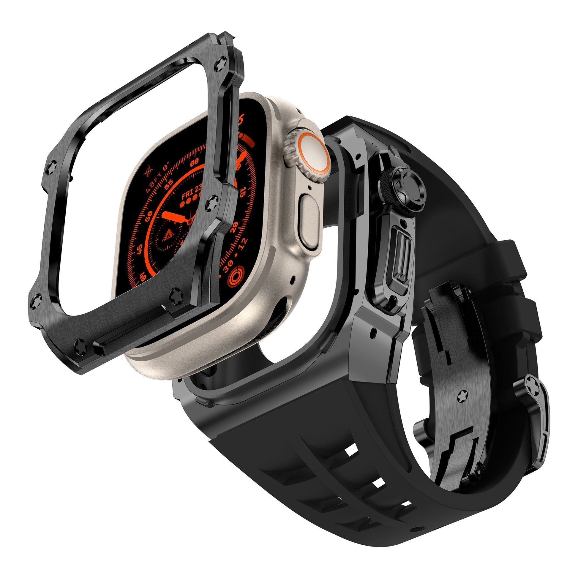 Apple Watch Ultra Dark Vanguard RM7015 Black Stainless Case