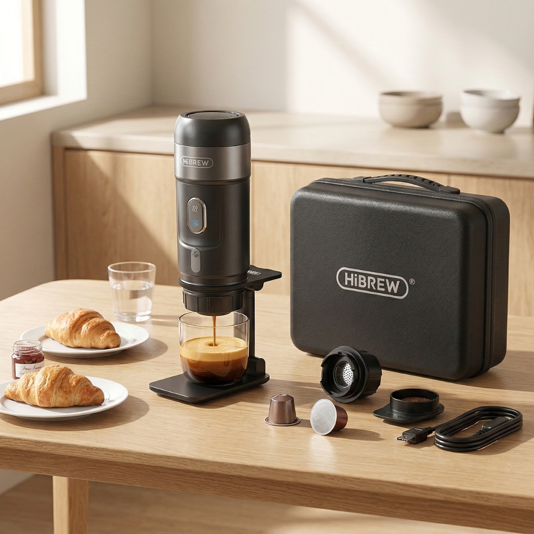 Macchina da caffè espresso compatta 12V per viaggi e uso portatile