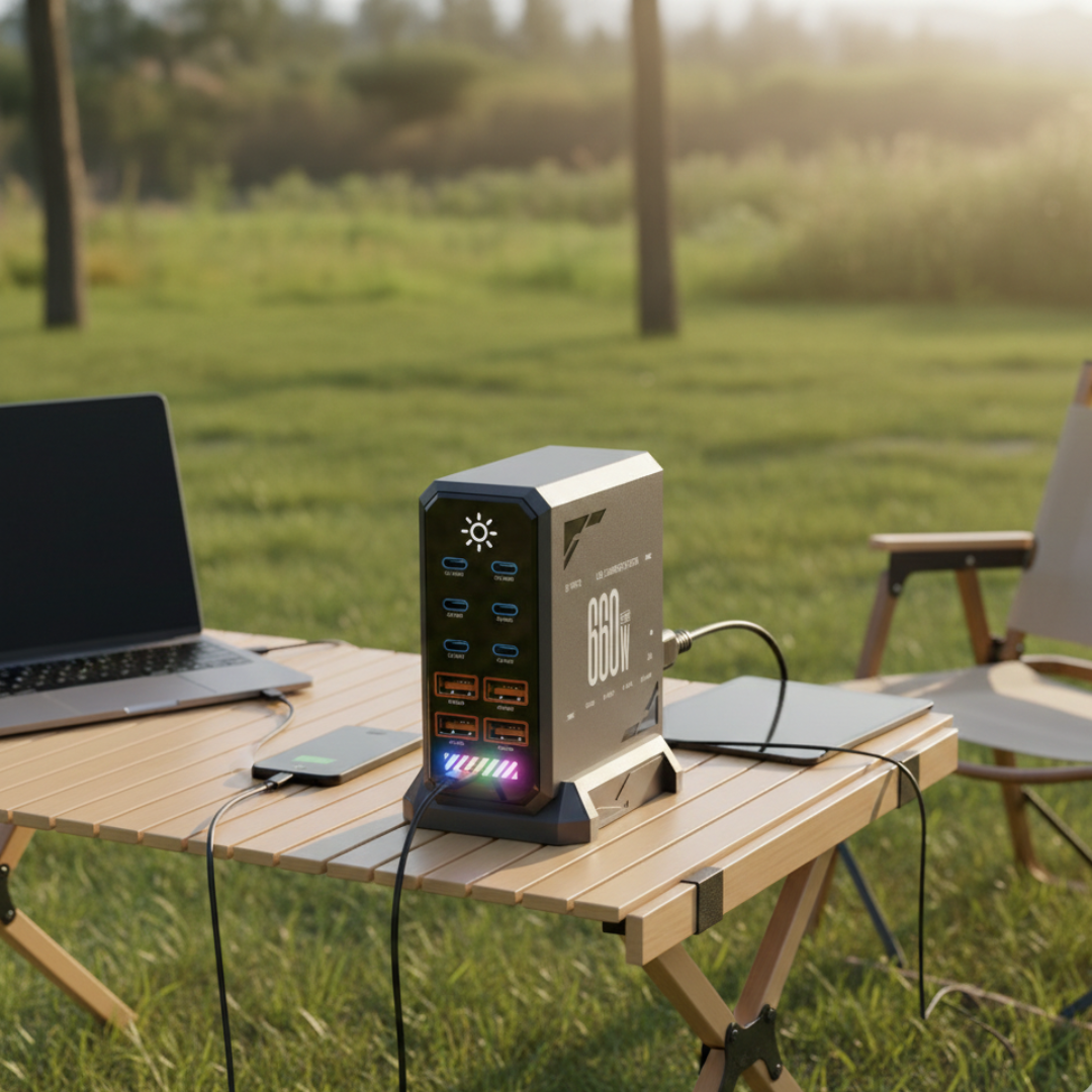10-Port USB-C Charger Station For Fast Multi-Device Charging