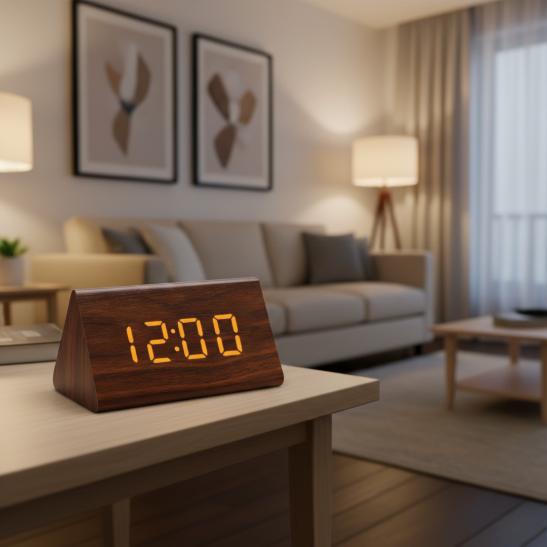 Alarm Clock With LED Display For Home Or Office Use