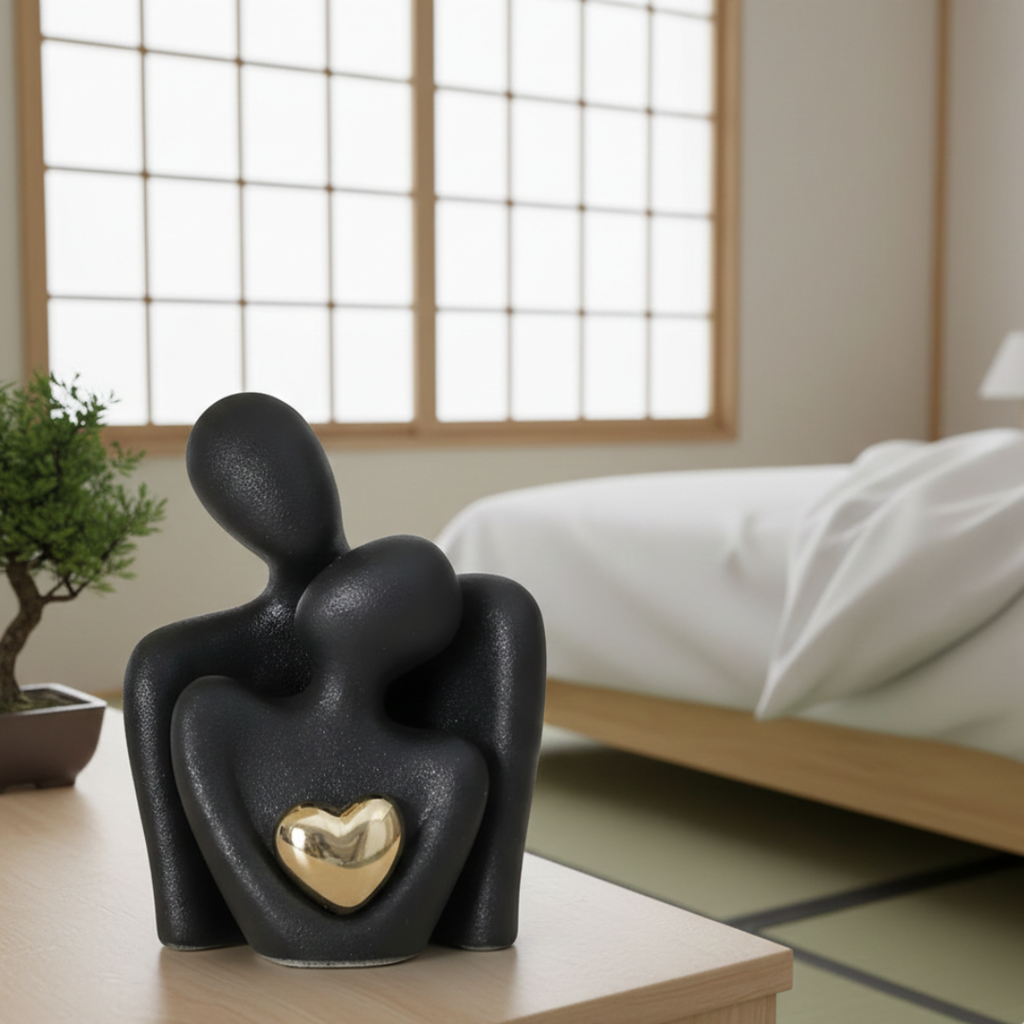 Abstract Lovers Figur: Minimalistische Paar-Skulptur für moderne Dekoration