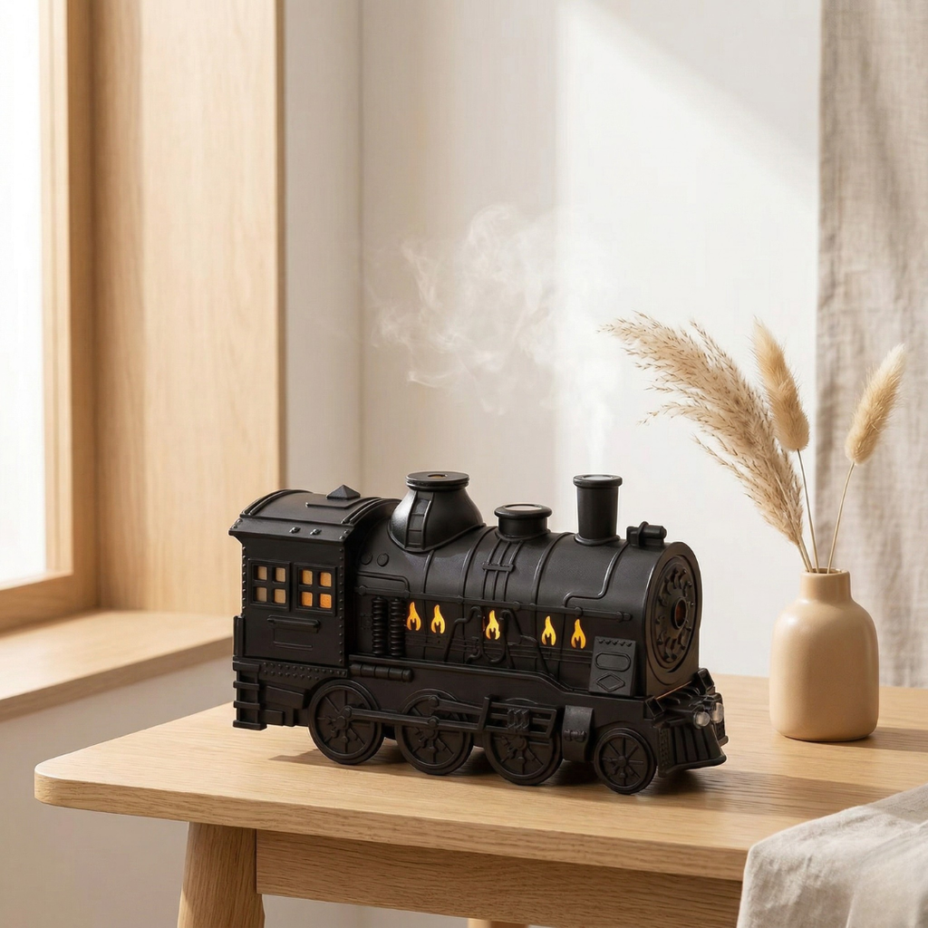 Train Shaped Humidifier With Dual Mist Outlets For Any Room