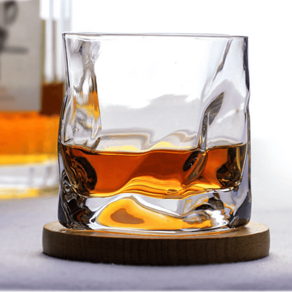 Japansk Edo Kiriko krøllet whiskyglas