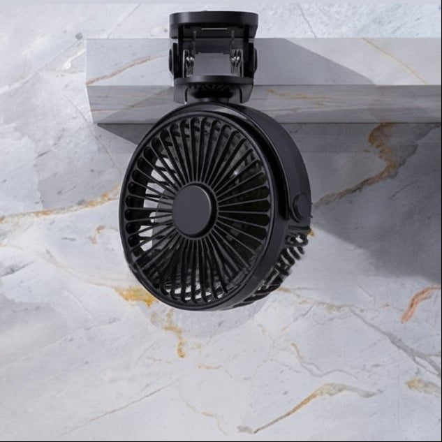 CLIPIXA Clip-Ventilator mit festem Griff für Schreibtisch, Bett oder Regal