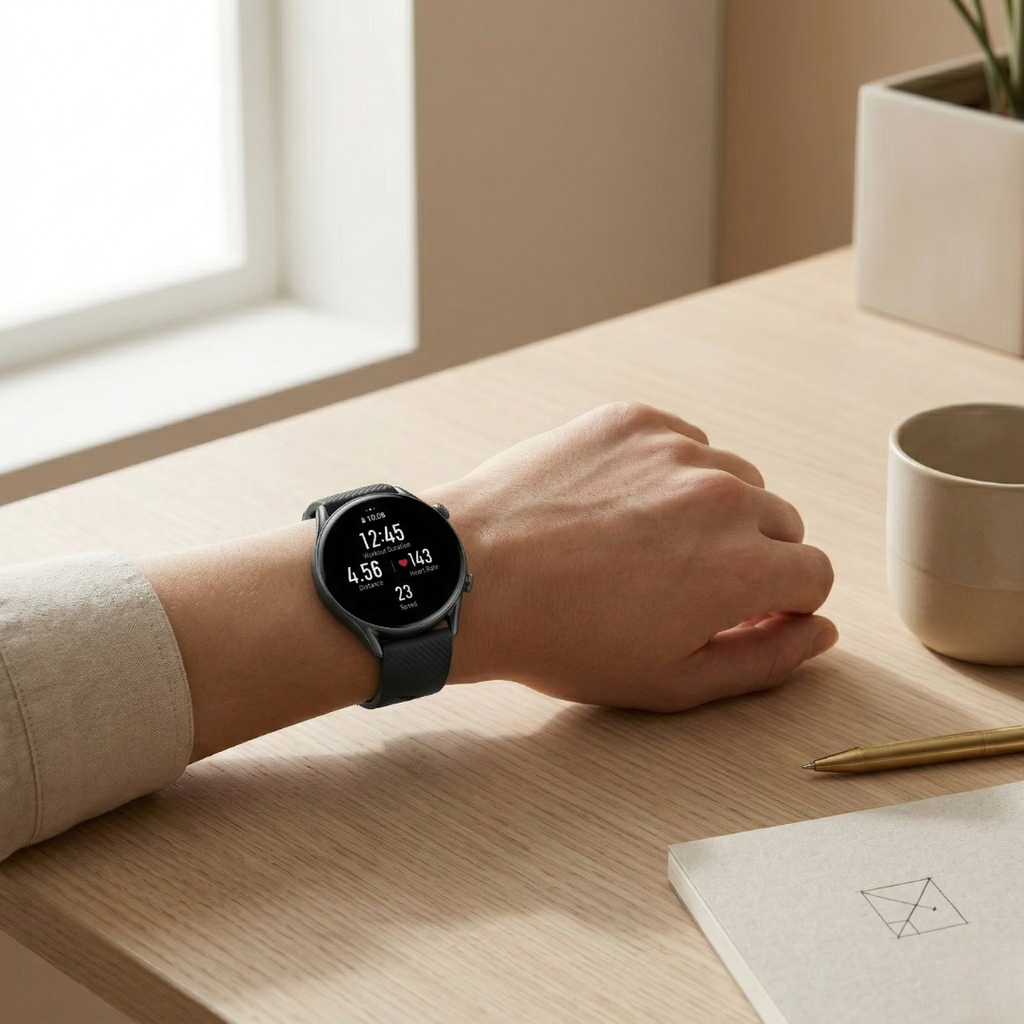 AMOLED Fitness Smartwatch With Activity Tracking And Bluetooth