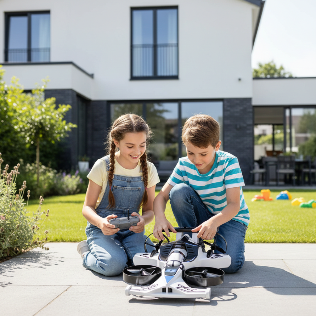 Dual-Function RC Stunt Car And Drone, 360-Degree Rotating Remote Vehicle